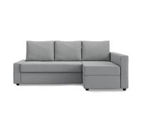 MASTERS OF COVERS La Housse de Canapé-lit d’Angle Compatible avec IKEA Friheten, Méridienne Gauche/Droite, Ajustement Individuel, 230 x 68/151 x 66 cm (Gris Clair, Polyester)