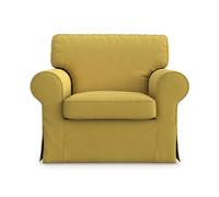 MASTERS OF COVERS La Housse pour Le Fauteuil Compatible avec Fauteuil Ektorp d’IKEA, Ektorp Fauteuil Housse, Housse de Fauteuil Ektorp, 104 x 88 x 88 cm (Polyester Petite, Moutarde)