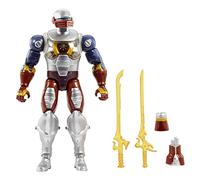 Masters of the Univers Les Maîtres de l’Univers Figurine Articulée Metaverse Roboto (18 cm) avec avant-bras de combat et épées, à collectionner, Jouet Enfant, Dès 6 ans, HLB40
