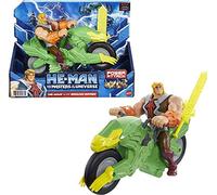 Masters of the Universe He-Man and The Action Figure + Vehicle Based on Animated Series, Articulated Battle Characters, Gift for 4 Years and Older