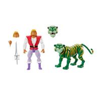 Masters of the Universe Origins Prince Adam et Cringer, Coffret de 2 Figurines articulées de 14 cm, Jouets Masters of the Universe, Collection Cartoon, 16 articulations, HTH30