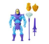 Masters of the Universe Origins Skeletor Figurine articulée 14 cm de la collection Cartoon, méchant avec armure, bâton du Havoc, épée et 2 masques, HYD24