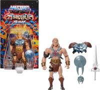 Masters of the Universe X Cosmocats Figurine articulée Musclor de 14 cm inspirée des années 80 avec armure amovible, épée, bouclier et mini-bande dessinée, JFW98