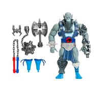 Masters of The Universe X Cosmocats Figurine articulée Panthro de 14 cm inspirée des années 80 avec Armure Amovible, massue et Hache et Carte de Collection, JMJ20