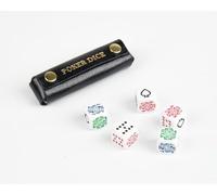 Masters Traditional Games Poker Dice in Leather Case