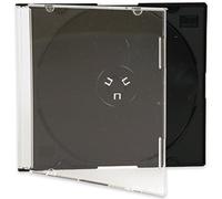 MasterStor Lot de 25 boîtiers pour CD DVD avec plateau noir ou transparent 5,2 mm