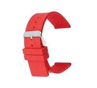 MasterUnion Bracelet de montre 12-24 mm caoutchouc souple caoutchouc universel coloré remplacement Bracelet accessoires de bande, Rouge, 18mm