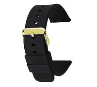 MasterUnion Bracelet de montre Bracelet de montre en caoutchouc à dégagement rapide Bracelet de montre 14-24 mm, Or noir, 20mm