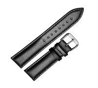 MasterUnion Bracelet de montre en cuir véritable 12-24 mm, Noir, 17mm