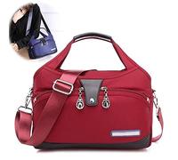 MasterUnion Sac à Main de Mode antivol de Grande capacité, Sac de Voyage en Tissu Oxford Anti-vol pour Femmes - Sac de Voyage de carrosserie Cost Cost-Red