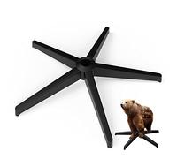 MASTERY MART Base de chaise de bureau de 71,1 cm, robuste, 1 088,6 kg, remplacement pour chaise de bureau en métal renforcé, douille universelle pour trou de cylindre de gaz, noir mat