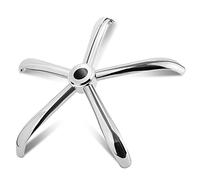 Mastery Mart Base de chaise de bureau - Pièce de rechange - Embase à 5 étoiles pour chaise de bureau - Argenté - 70 cm