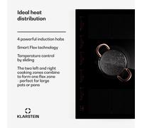 Masterzone 90 Flex table de cuisson à induction intégrée 5 zones 2 zones flexibles ThermoBoost Technologie Smart Flex 12600 watts maximum