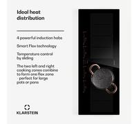 Masterzone 90 Slim Flex table de cuisson à induction intégrée 4 zones 2 zones flexibles ThermoBoost Technologie Smart Flex 7200 watts maximum