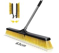 Masthome 63cm Balai Brosse Extérieur, Grand Balais Industriel, Balai à poussée Dure avec tête de Balayage de 63 cm pour Le Nettoyage des Routes, Cour Extérieure, Terrasses, Piazza
