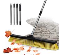 Masthome Balai de Rue avec Grande Tête de Brosse de 60 cm, Balai avec Manche, Jardin Grand Industriel Amovible, Grandes Brosses de Sol pour I'extérieur, pour Ecoles, Usines, Jardins, Garages
