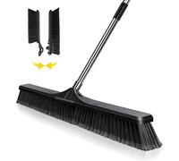 Masthome Balai Extérieur, 63 cm Grand Balais Industriel, Jardin Extérieur Balai avec Manche Réglable en Inoxydable pour Le Nettoyage des Routes, Cour Extérieure, Terrasses