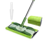 Masthome Balai Plat Microfibre 151cm Manche Télescopique avec 4 Tampons