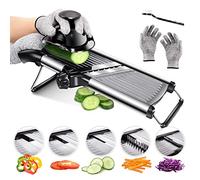 Masthome Mandoline Cuisine, Coupe Réglable en Acier Inoxydable, Coupe Légumes Multifonctionnelle avec Lame Tranchante, Mandoline Japonaise à Différents Epaisseurs pour Tranche, Julienne