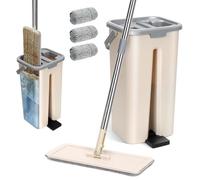 Masthome Serpillière Plate Microfibre Professionnelle, Balai Nettoyant Réutilisable et Lavable, Ultra-Absorbant pour Sols Carrelés, Parquets et Surfaces Délicates - Facile à Utiliser et Écologique