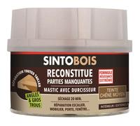 Mastic à bois avec durcisseur angles/gros trous chêne moyen 500ml - SINTO - 139711