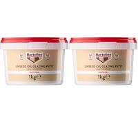 Mastic à vitrer à l'huile de lin Bartoline 1 kg - Mastic polyvalent pour fenêtres et cadres - Idéal pour les cadres en bois et en métal (Lot de 2)