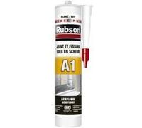 Rubson A1 Mastic Acrylique pour intérieur et extérieur, Mastic multi-suports pour joints et fissures , coloris Blanc, Cartouche 300ml