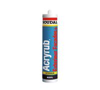 Mastic acrylique "ACRYRUB Extérieur façades+" Blanc Extra 300ml SOUDAL