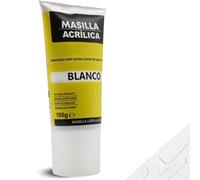 Mastic Acrylique Blanc,Idéal Adhérence Sur Supports Absorbants,Secs Et Propres,Mastic Prêt À L'emploi,Remplissage De Trous,Format Tube,Couleur Blanche,Contient 150 Grammes