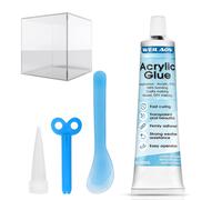 Mastic Acrylique,Colle Pour Verre,Colle Pvc,Isolant Et Imperméable,Adapté Au Collage De Divers Matériaux Tels Que L'acrylique,Le Plastique,Le Verre,La Céramique,Etc,100ml