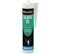 Bostik Acryl S - Mastic Acrylique - Intérieur & Extérieur - Fissures, Calfeutrement Et Joint - Tous Matériaux - Marron - Cartouche 310 ml