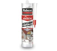 Mastic Acrylique Rubson 280 ml - Blanc pour Murs & Fenêtres, Lot de 6