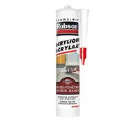 Rubson | Mastic Maison Acrylique Murs & Fenêtres (cartouche de 280 ml) - Mastic acrylique blanc pour intérieur & extérieur - Comble fissure, joint porte et fenêtre