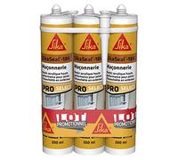 Mastic acrylique - SikaSeal-184 Maçonnerie - Blanc - Lot 3x300ml