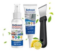 Mastic adhésif imperméable pour baignoire avec dissolvant | Scellant pour salle de bain pour toilettes, éviers, cuisine, joints, carrelages, murs, coins et sols
