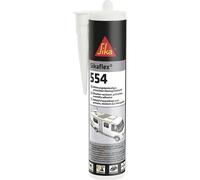 Sika Colle de montage - Sikaflex-554 blanc - Idéal pour les grands composants et les charges dynamiques élevées - Résistant au vieillissement et aux intempéries - 300 ml