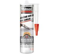 Rubson Maison Mastic acrylique Bois et Parquet – pour bois et maçonnerie – Gris clair 280 ml