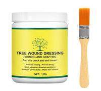 Mastic Cicatrisant Arbre,Cicatrisant Arbre Fruitier,Bonsaï Découpe Pâte,Pâte de Cicatrisation des Plantes,Formation Rapide de Film,pour les Arbres,les Arbres Fruitiers,les Arbustes,100g, avec Brosse