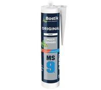 Mastic-colle de Fixation & Etancheité BOSTIK MS9 ORIGINAL - Multi-matériaux - Collage Souple & Puissant - Blanc - Cartouche 300 ml