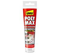 UHU Mastic-colle Poly Max – prise immédiate, séchage rapide, sans solvants – Blanc 165 g
