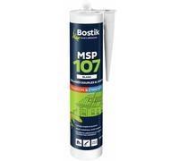 Bostik Mastic Colle de Fixation et d'Étanchéité MSP 107 - Collages Souples et Joints - Intérieur/Extérieur - Multi-Matériaux - Technologie MS Polymères - Sans Solvant ni Isocyanates - Gris - 290 ml