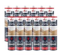 Mastic Colle Plinthes bois, carrelages, parquet, marches : ARCAMASTIC JOINT ET COLLE 290 ml x 12 - Gris securité - RAL 7004