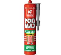 Griffon Colle de montage et mastic d'étanchéité Poly Max Fix Seal Express Cartouche 300 g Gris