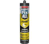 Mastic-colle polymère banc à collage ultra rapide Fix ALL Turbo - carton de 12 cartouches SOUDAL