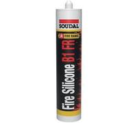 Mastic coupe-feu Fire Silicone B1 FR - étanche à la fumée - 300 mL gris 15 u SOUDAL