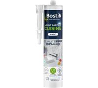 Mastic D`Étanchéité Joint Parfait Cuisine-Jointe Tous Matériaux-Sans Odeur-Traité Anti-Moisissures-Certifié Contact Alimentaire-Formule 100% Silicone-Couleur : Blanc-280 Ml