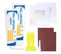 Mastic de mastic blanc pour l'intérieur, 300 g de mastic prêt à l'emploi, pour le remplissage des trous et des murs blancs, crème avec rustine de cloison sèche et papier abrasif, kit de réparation