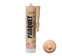 Mastic de qualité supérieure couleur hêtre pour parquet et stratifié FOME FLEX PARQUET - Hêtre, élastique, durable, peut être peint et peut être peint. Idéal pour remplir et réparer les joints et les