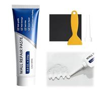 Mastic de réparation murale blanc pour l'intérieur - 250 g - Kit de réparation murale - Avec grattoir - Remplissage de trous muraux - Pour la réparation des fissures (1 pièce)