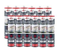 Mastic d'Étanchéité, Joint Extérieur, Fissure, Façade 290 ml x 12 Blanc